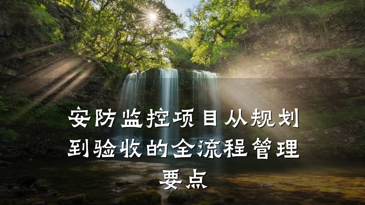 安防监控项目从规划到验收的全流程管理要点