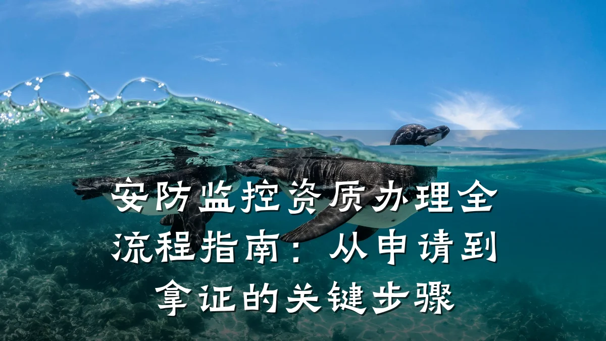 安防监控资质办理全流程指南:从申请到拿证的关键步骤