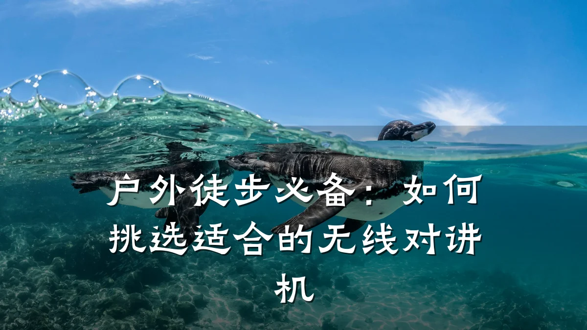 户外徒步必备:如何挑选适合的无线对讲机