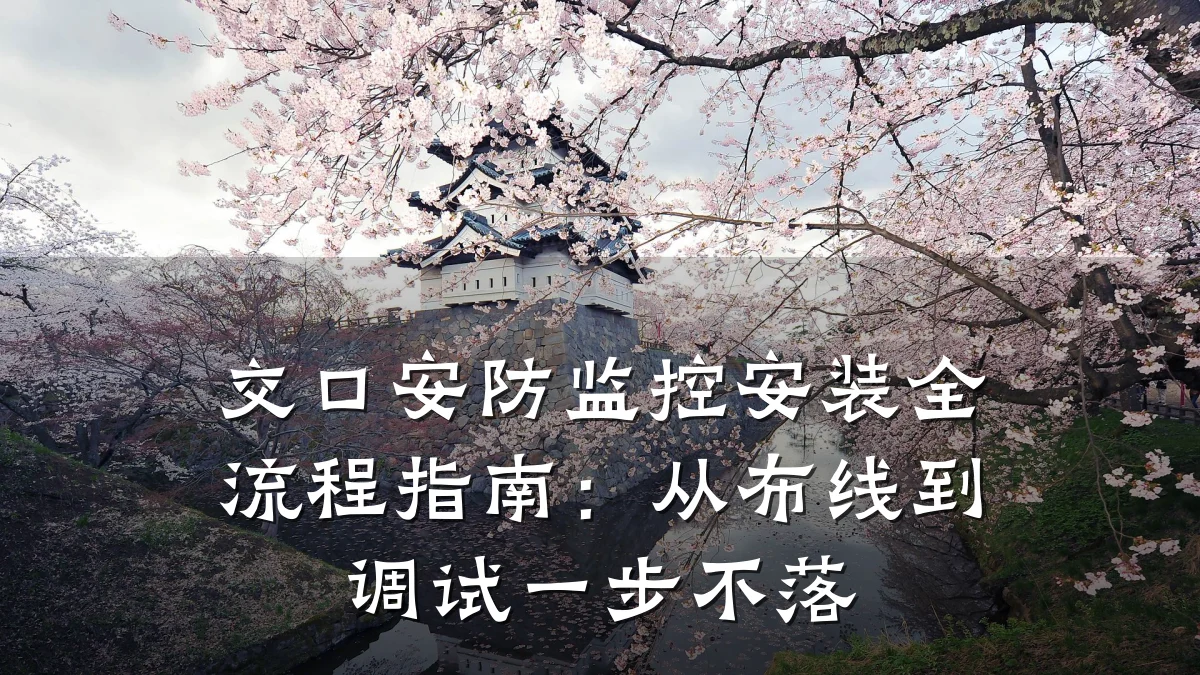 交口安防监控安装全流程指南:从布线到调试一步不落