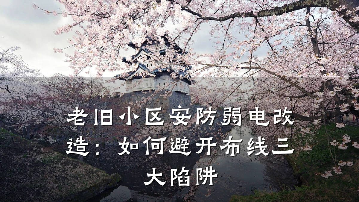 老旧小区安防弱电改造:如何避开布线三大陷阱