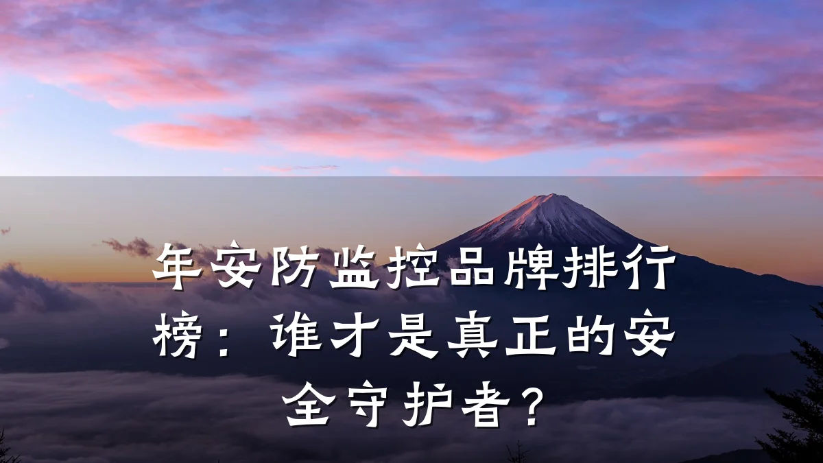年安防监控品牌排行榜:谁才是真正的安全守护者?