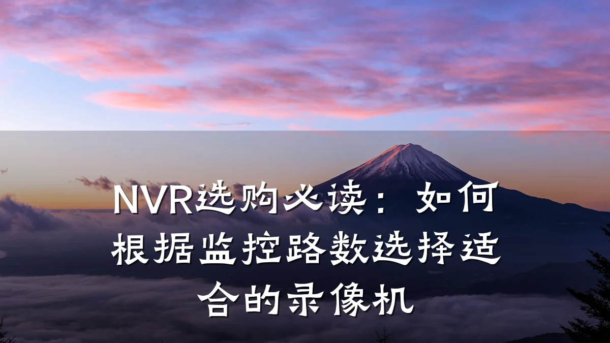NVR选购必读:如何根据监控路数选择适合的录像机