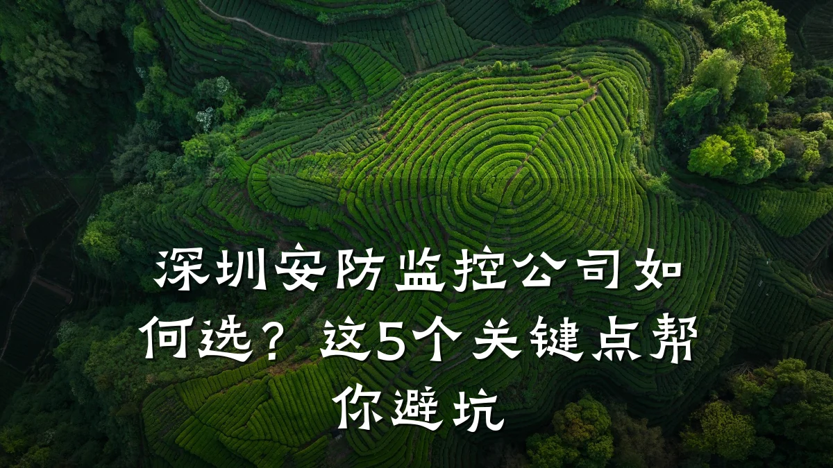 深圳安防监控公司如何选?这5个关键点帮你避坑