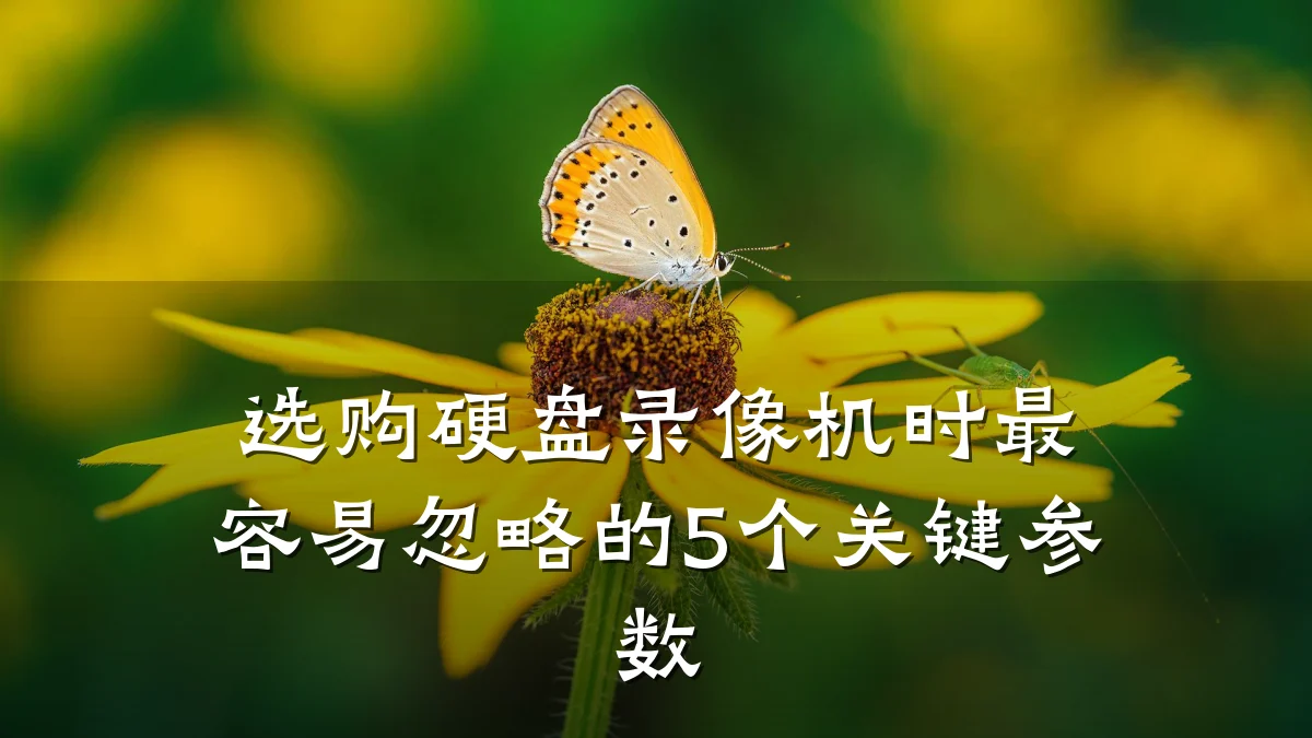 选购硬盘录像机时最容易忽略的5个关键参数