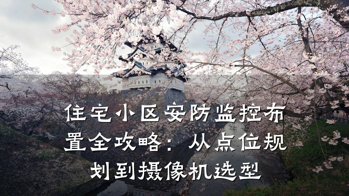 住宅小区安防监控布置全攻略:从点位规划到摄像机选型