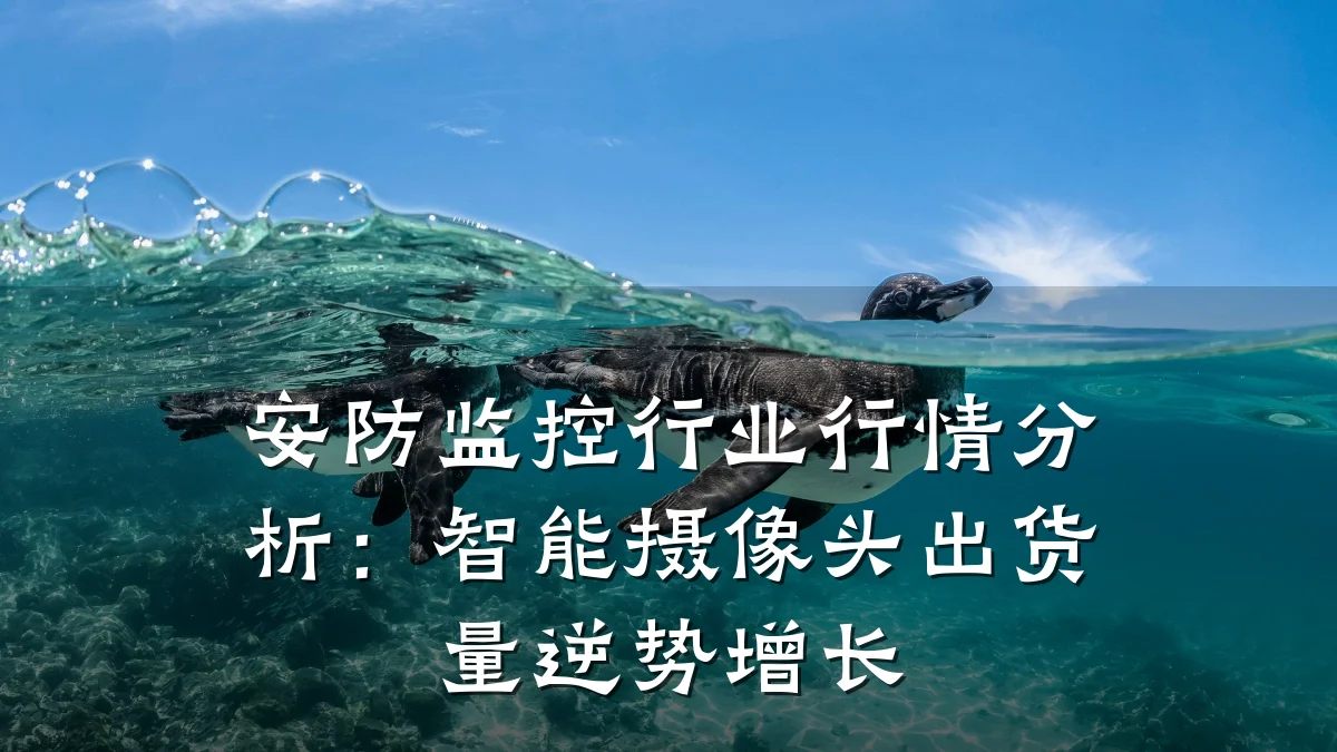 安防监控行业行情分析:智能摄像头出货量逆势增长