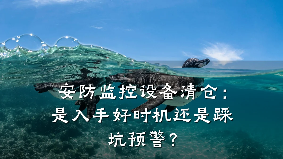 安防监控设备清仓:是入手好时机还是踩坑预警?
