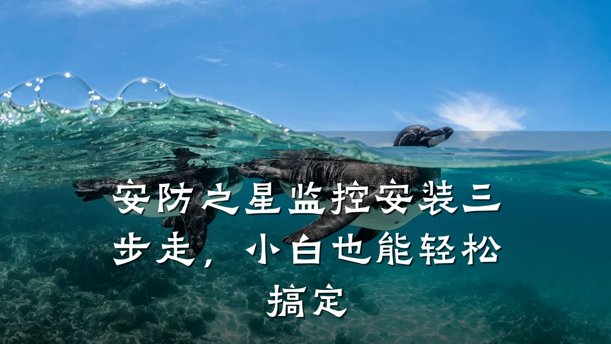 安防之星监控安装三步走,小白也能轻松搞定