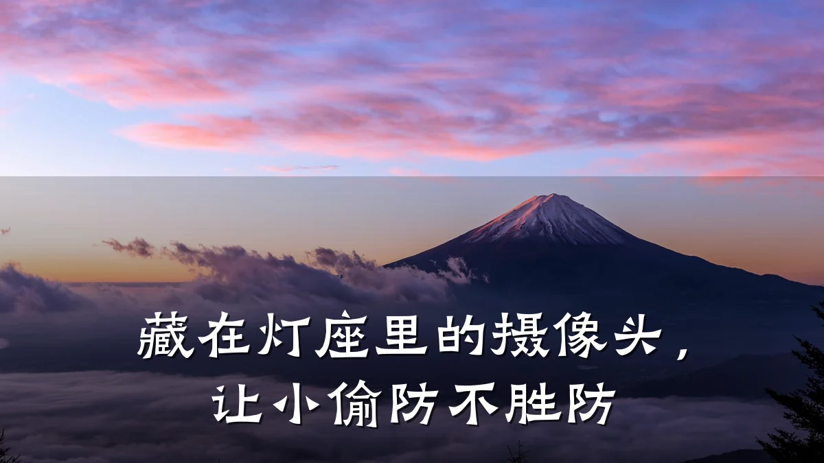 藏在灯座里的摄像头,让小偷防不胜防