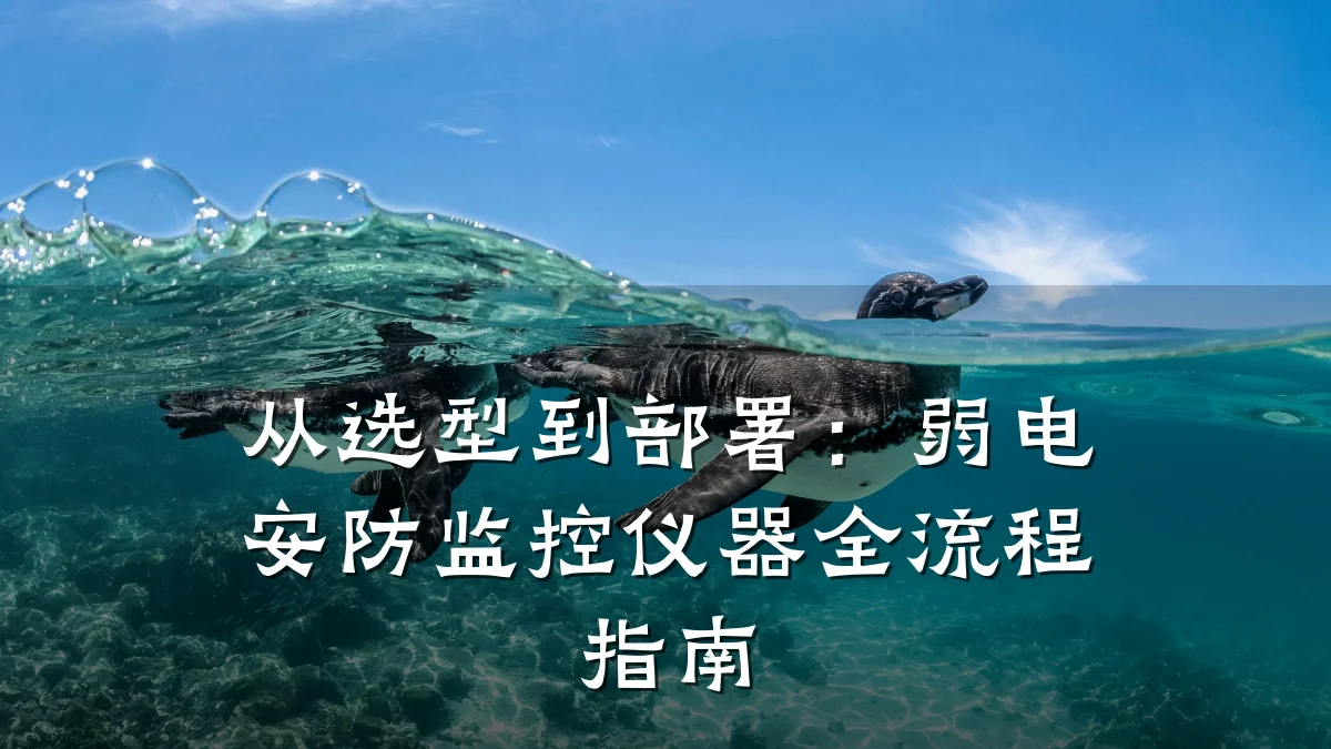 从选型到部署:弱电安防监控仪器全流程指南