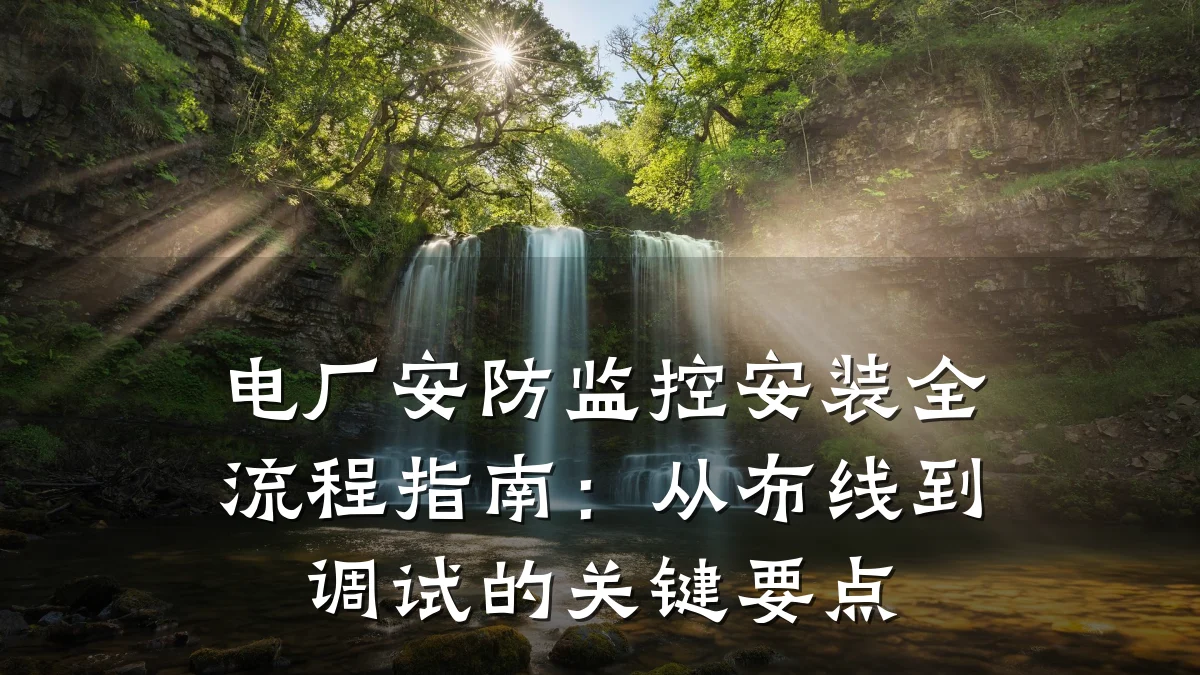 电厂安防监控安装全流程指南:从布线到调试的关键要点