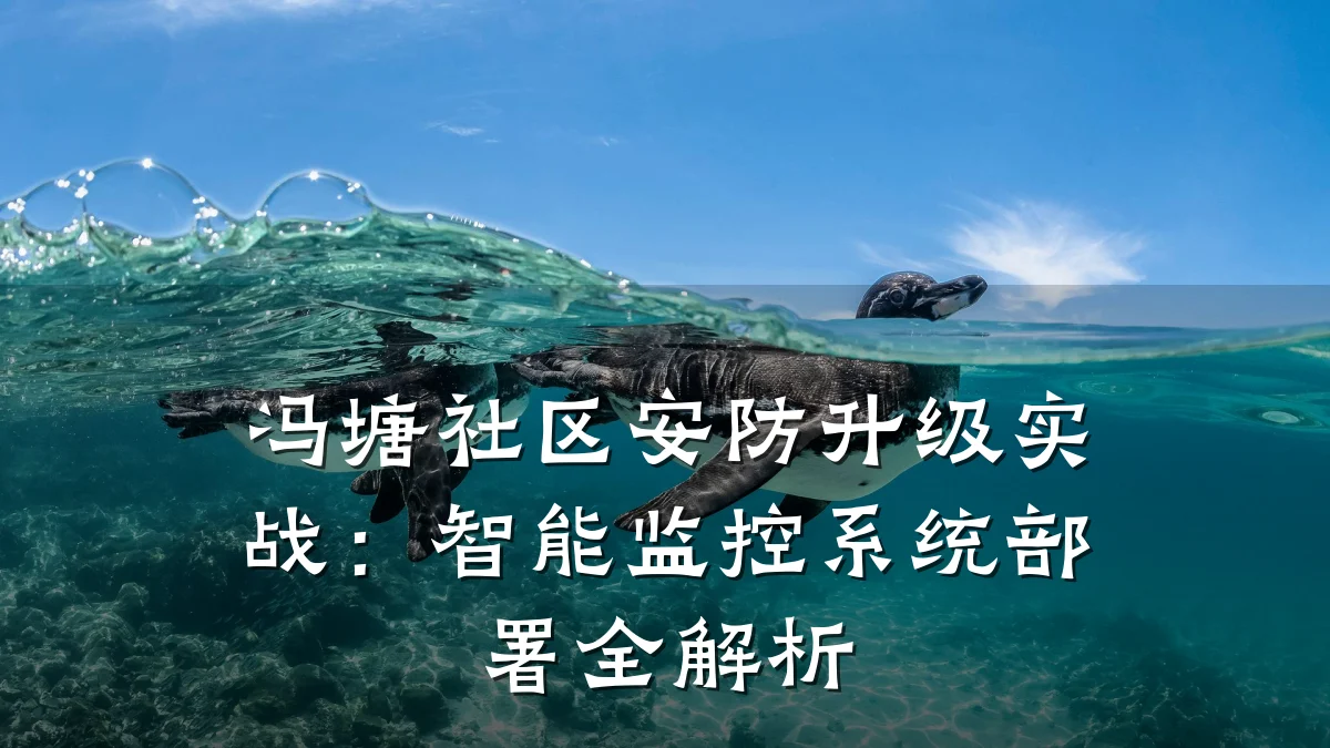 冯塘社区安防升级实战:智能监控系统部署全解析
