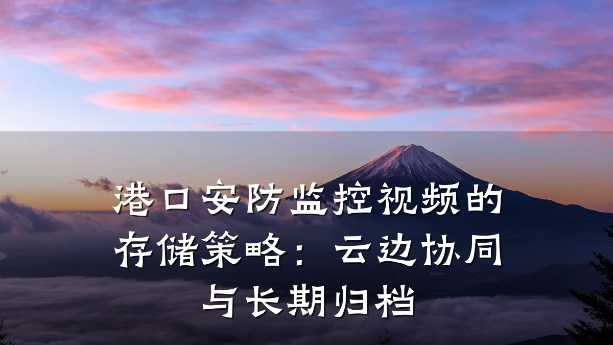 港口安防监控视频的存储策略:云边协同与长期归档