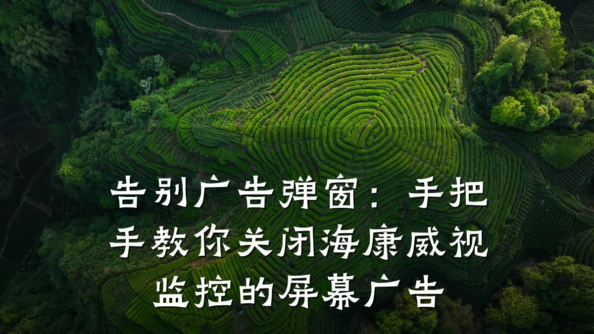告别广告弹窗:手把手教你关闭海康威视监控的屏幕广告