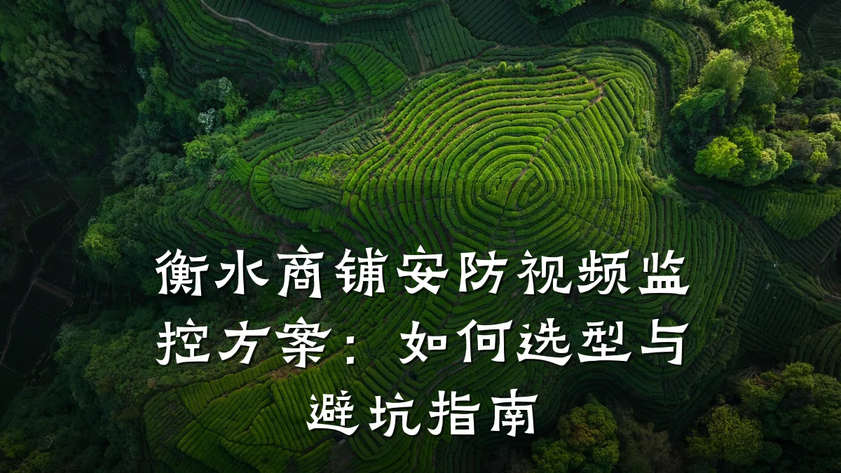 衡水商铺安防视频监控方案:如何选型与避坑指南