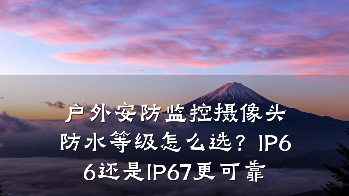 户外安防监控摄像头防水等级怎么选?IP66还是IP67更可靠
