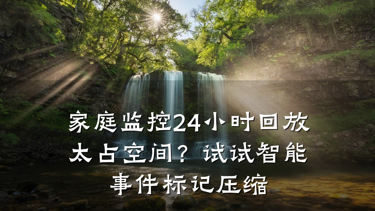 家庭监控24小时回放太占空间?试试智能事件标记压缩