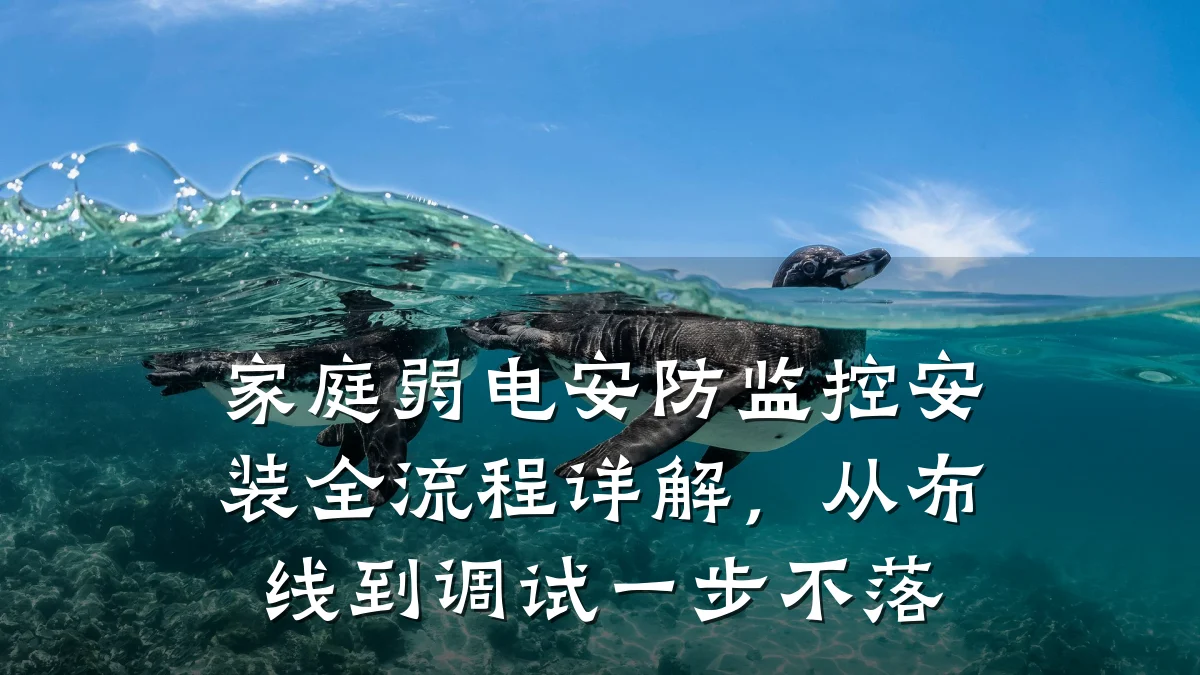 家庭弱电安防监控安装全流程详解，从布线到调试一步不落