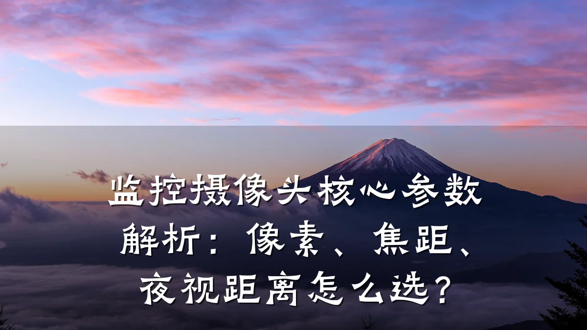 监控摄像头核心参数解析：像素、焦距、夜视距离怎么选？