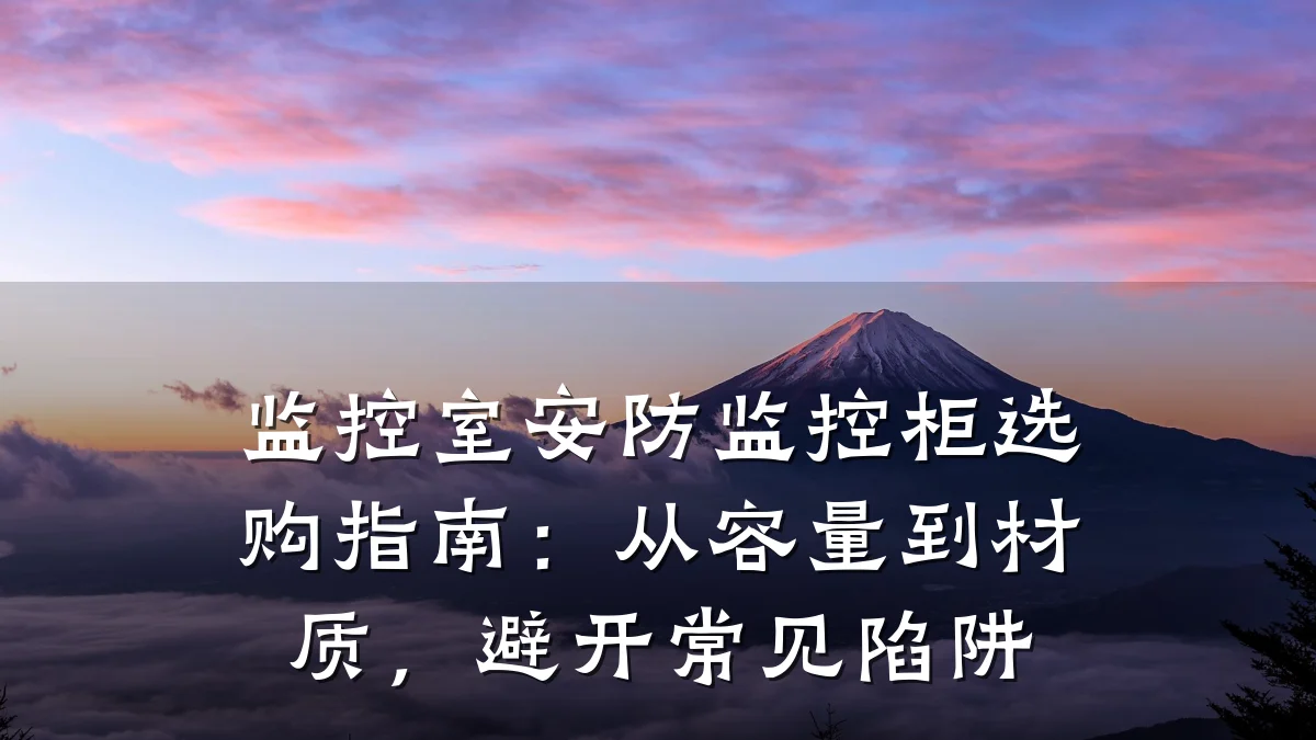 监控室安防监控柜选购指南：从容量到材质，避开常见陷阱