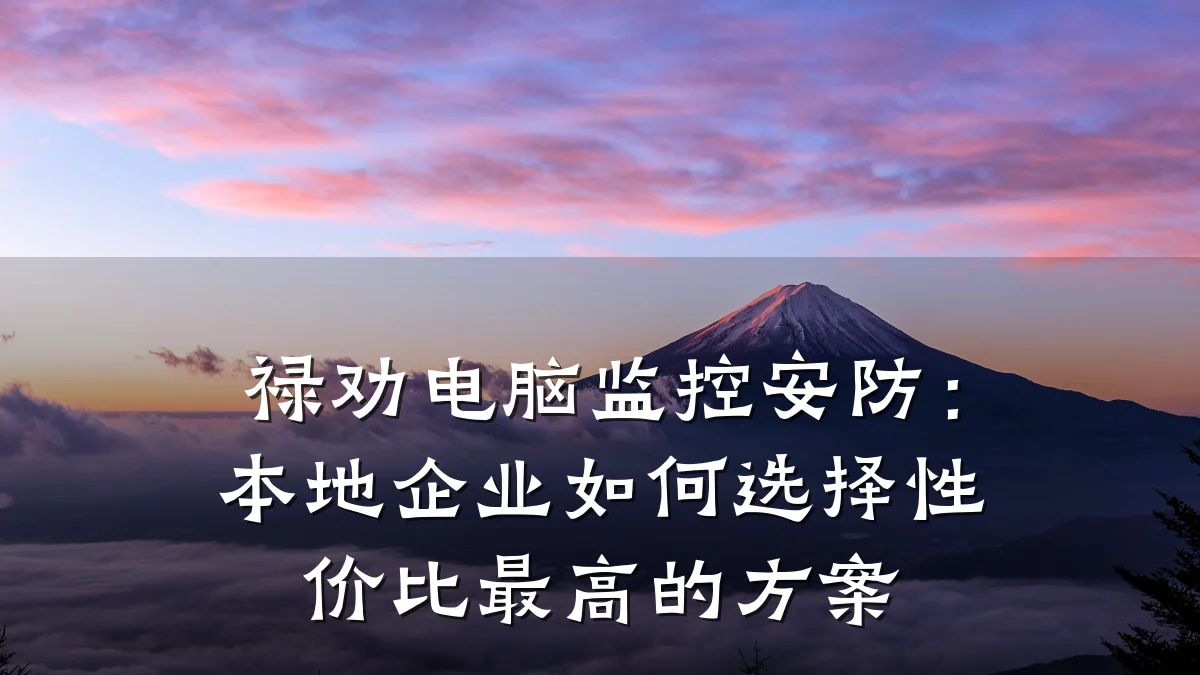 禄劝电脑监控安防:本地企业如何选择性价比最高的方案