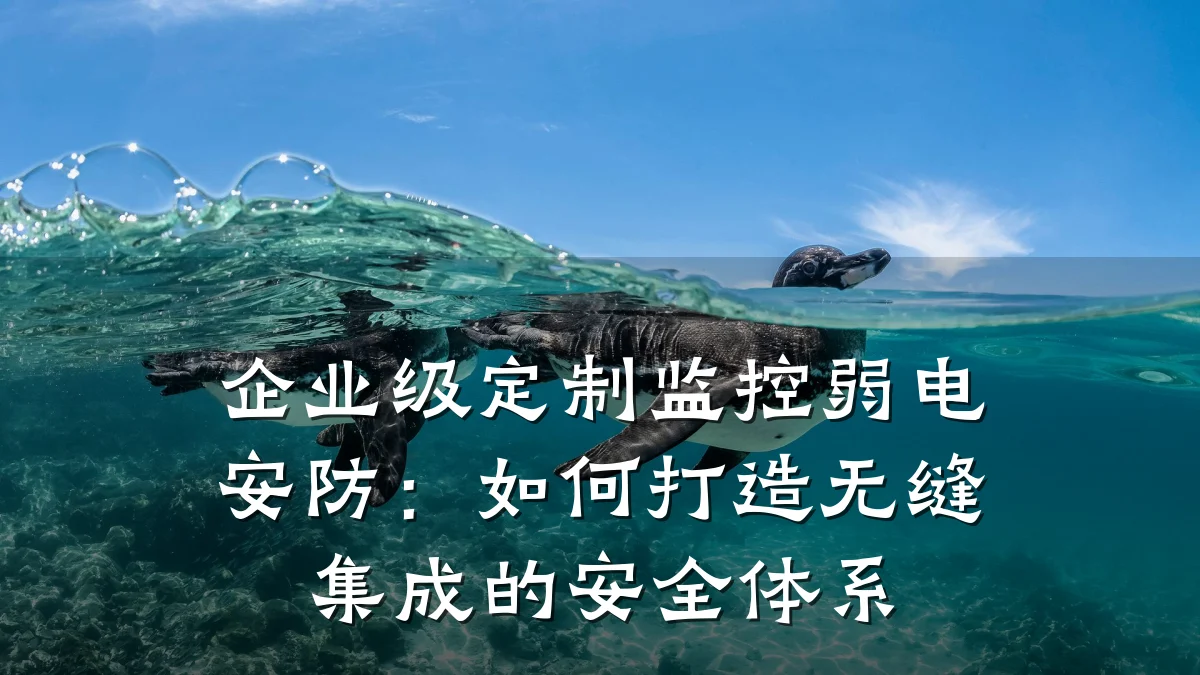 企业级定制监控弱电安防:如何打造无缝集成的安全体系