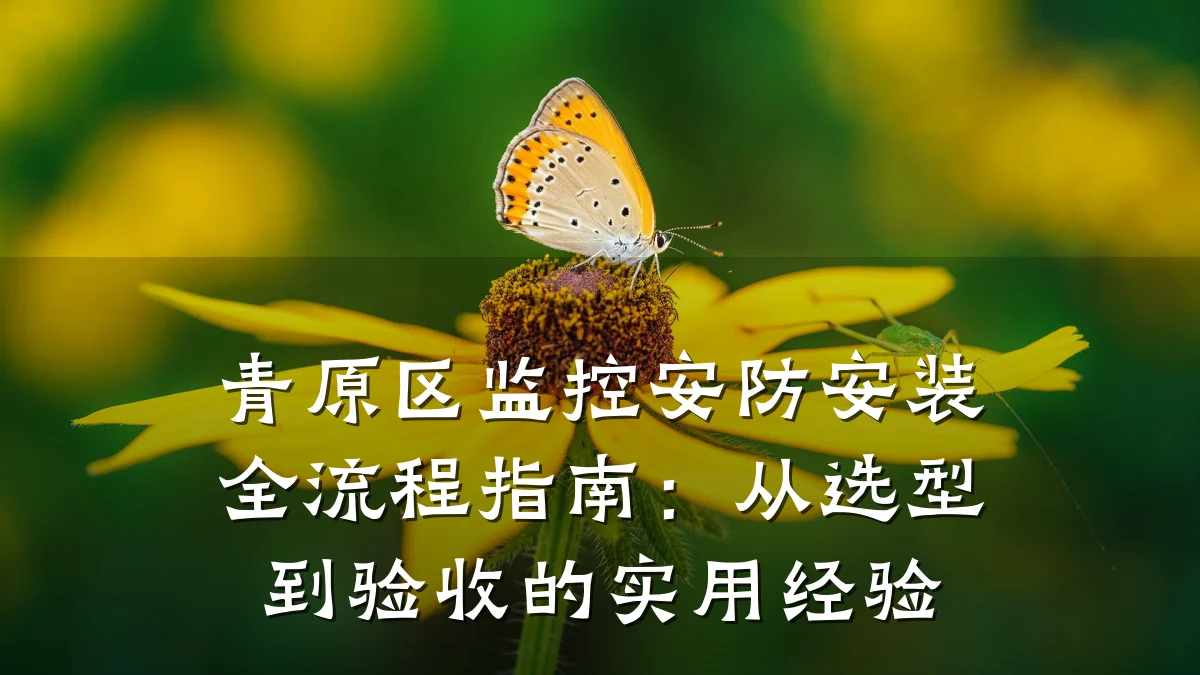 青原区监控安防安装全流程指南:从选型到验收的实用经验