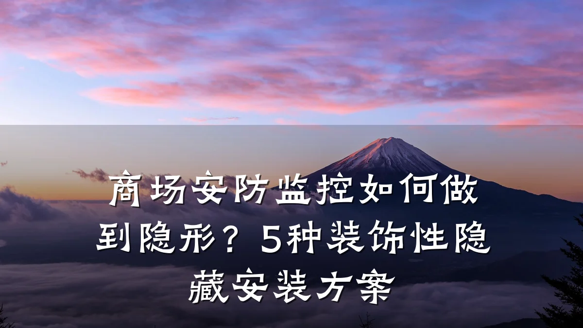 商场安防监控如何做到隐形？5种装饰性隐藏安装方案
