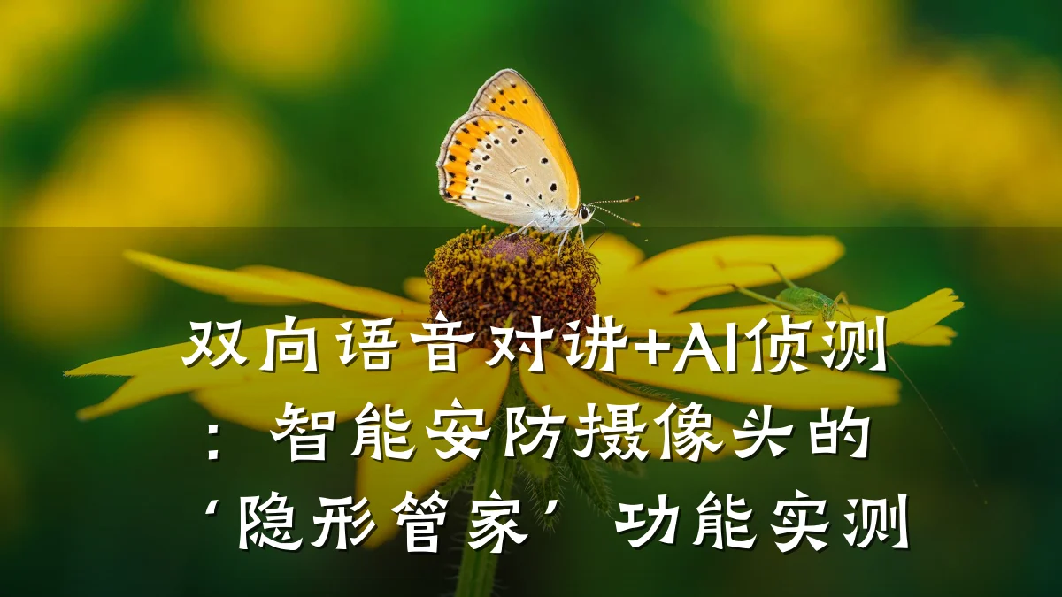 双向语音对讲+AI侦测:智能安防摄像头的‘隐形管家’功能实测
