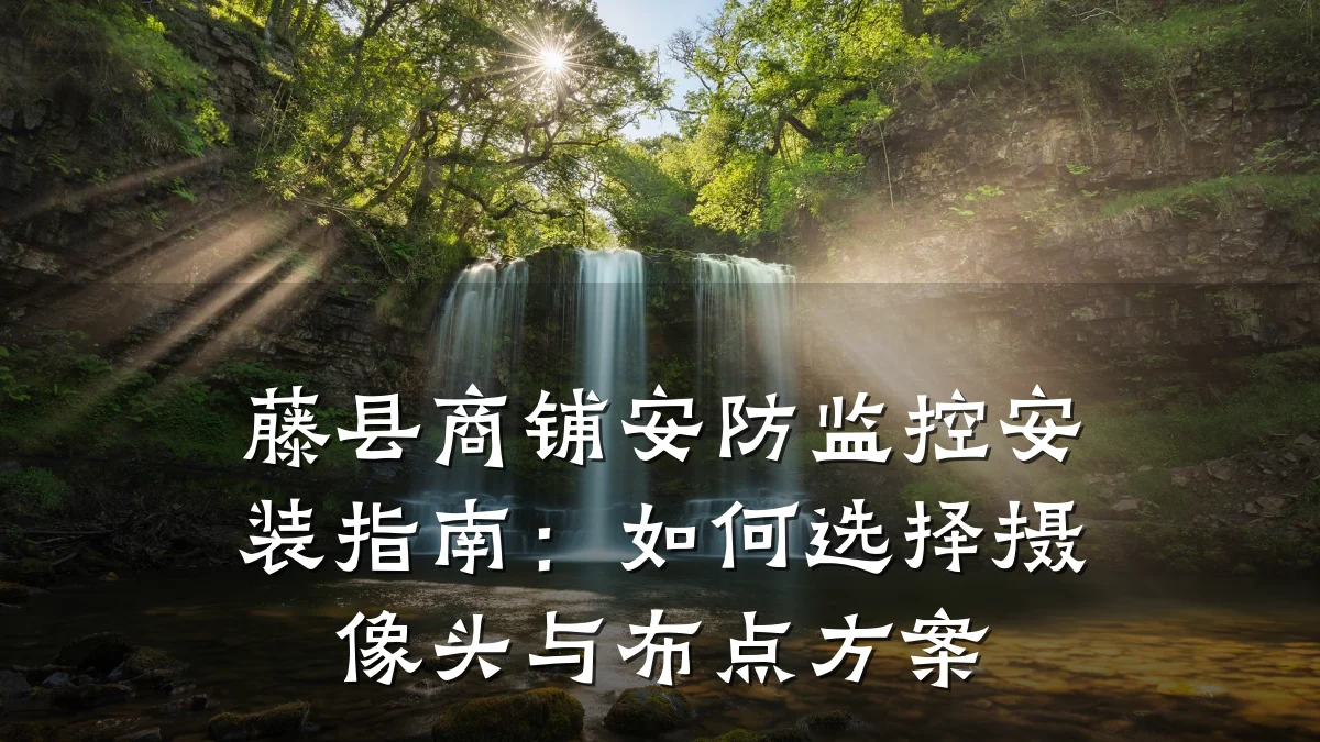 藤县商铺安防监控安装指南：如何选择摄像头与布点方案
