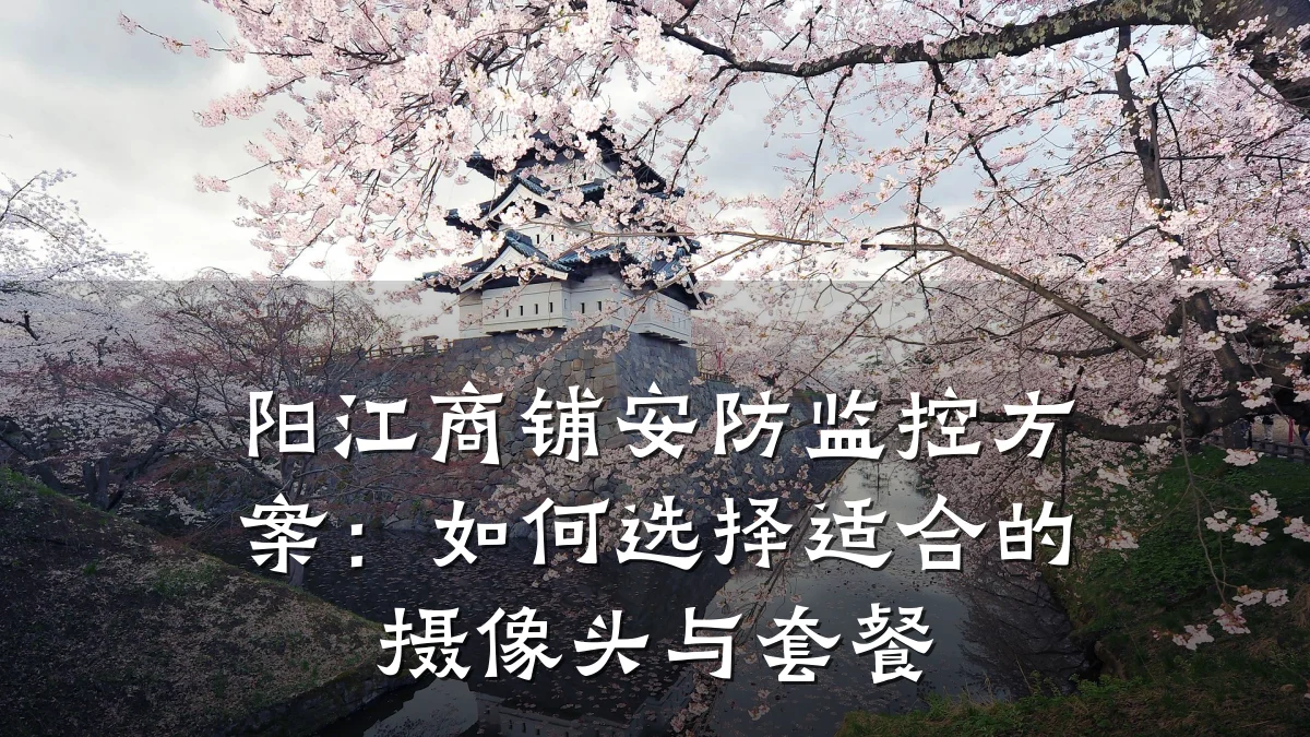阳江商铺安防监控方案:如何选择适合的摄像头与套餐