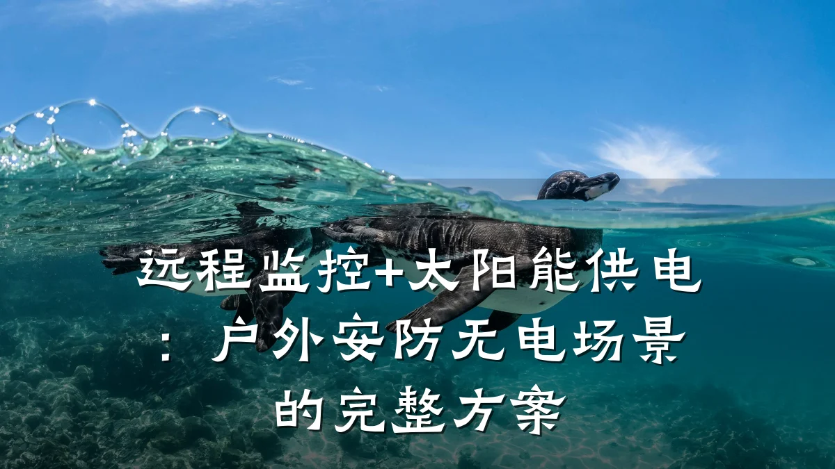 远程监控+太阳能供电:户外安防无电场景的完整方案