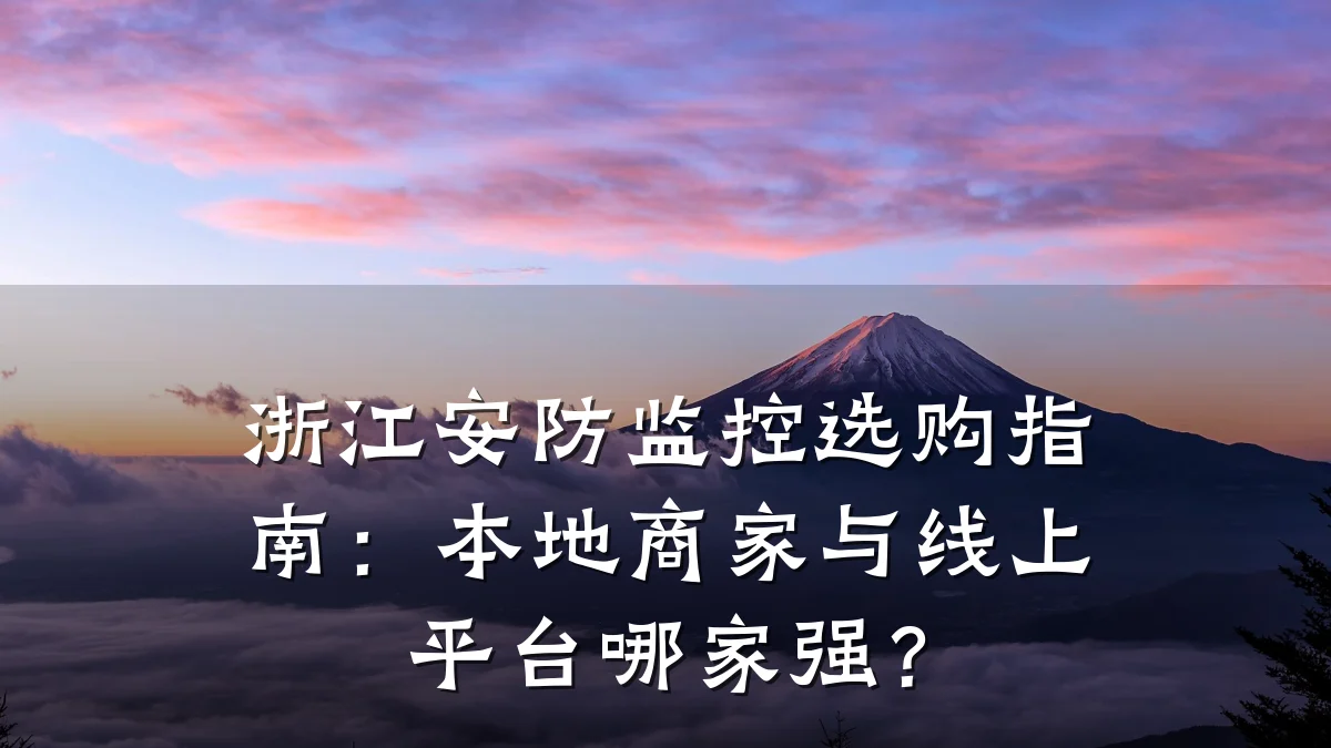 浙江安防监控选购指南:本地商家与线上平台哪家强?