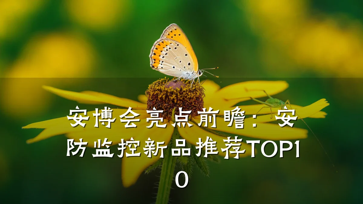 安博会亮点前瞻:安防监控新品推荐TOP10