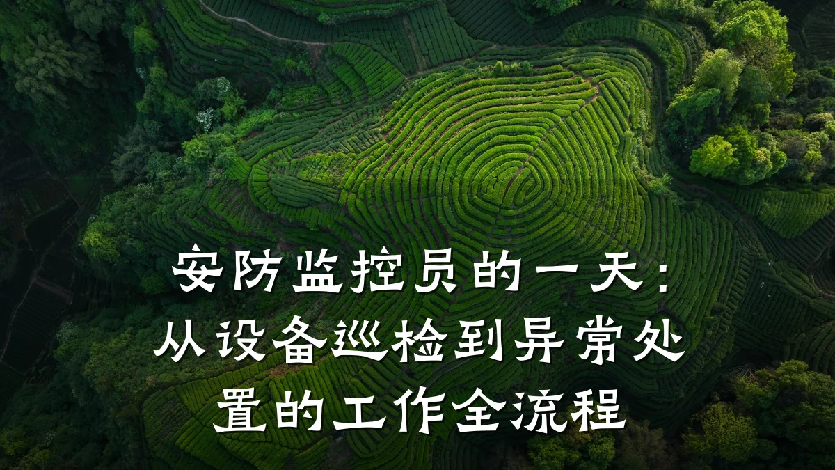 安防监控员的一天:从设备巡检到异常处置的工作全流程