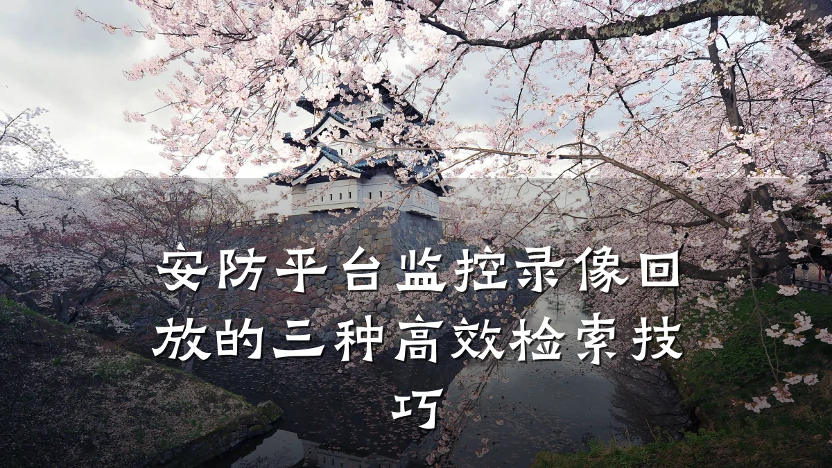 安防平台监控录像回放的三种高效检索技巧