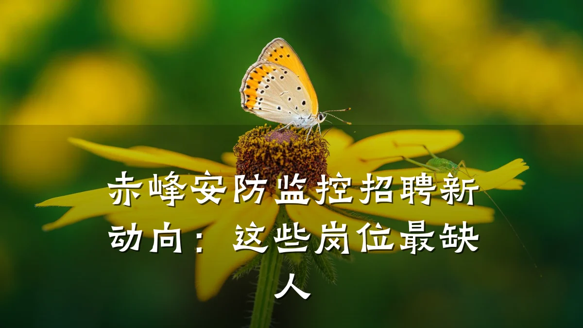 赤峰安防监控招聘新动向:这些岗位最缺人