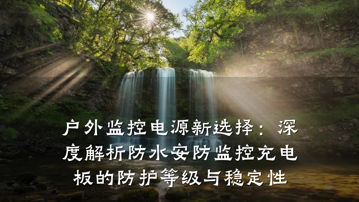 户外监控电源新选择:深度解析防水安防监控充电板的防护等级与稳定性