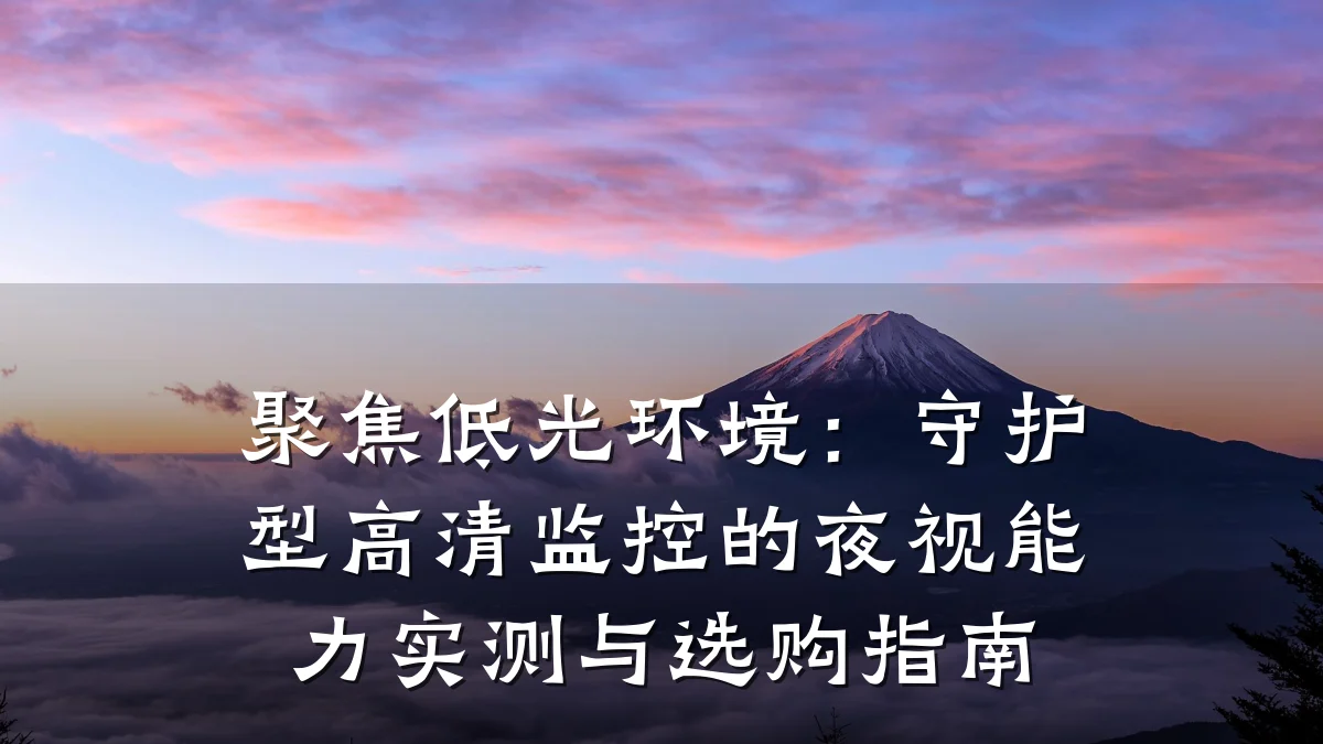 聚焦低光环境:守护型高清监控的夜视能力实测与选购指南