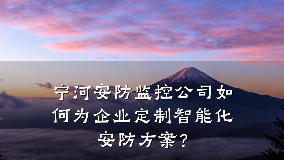 宁河安防监控公司如何为企业定制智能化安防方案?