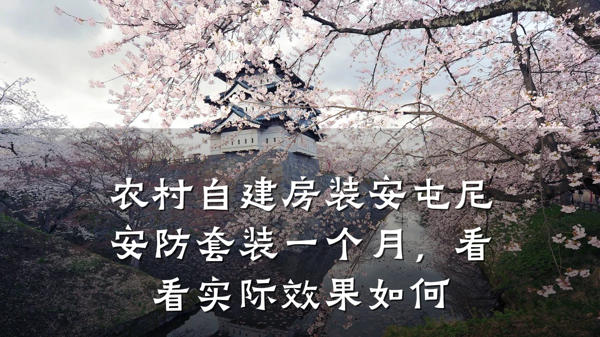 农村自建房装安屯尼安防套装一个月,看看实际效果如何