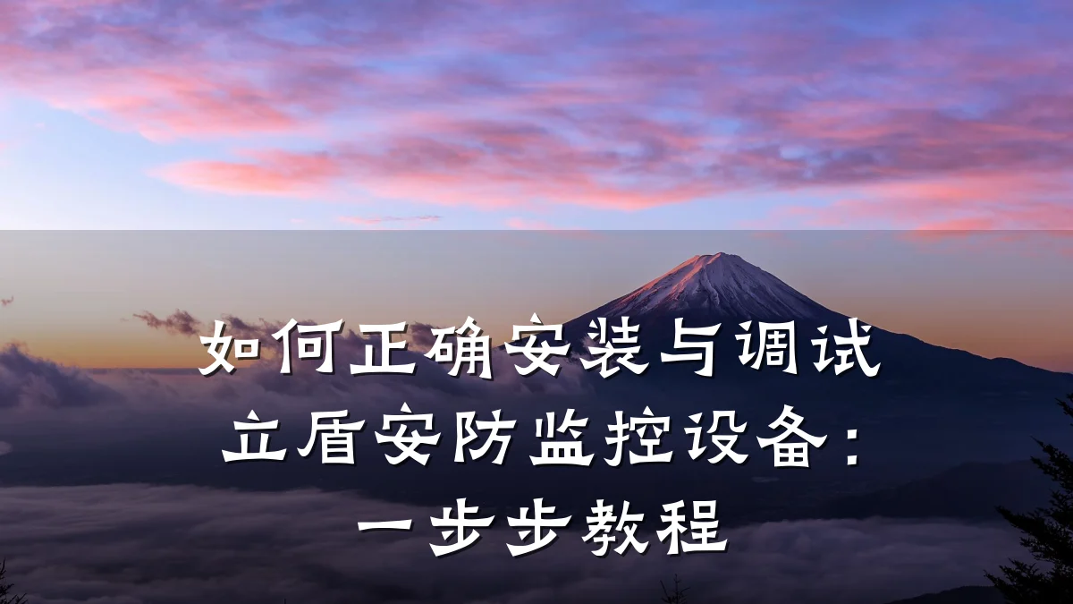 如何正确安装与调试立盾安防监控设备：一步步教程