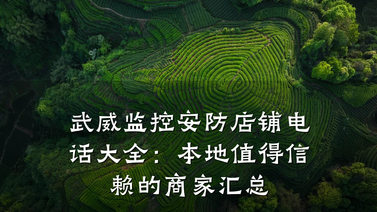 武威监控安防店铺电话大全:本地值得信赖的商家汇总
