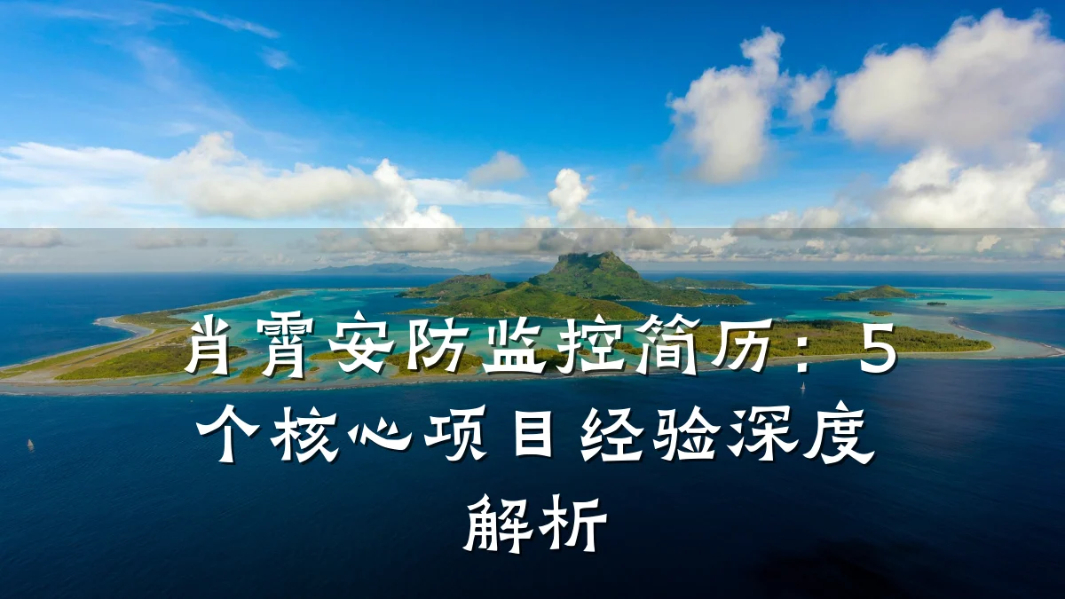 肖霄安防监控简历:5个核心项目经验深度解析
