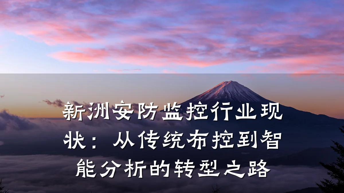 新洲安防监控行业现状:从传统布控到智能分析的转型之路