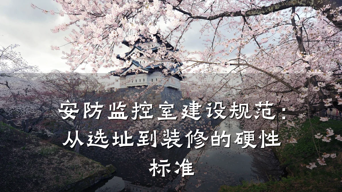 安防监控室建设规范:从选址到装修的硬性标准
