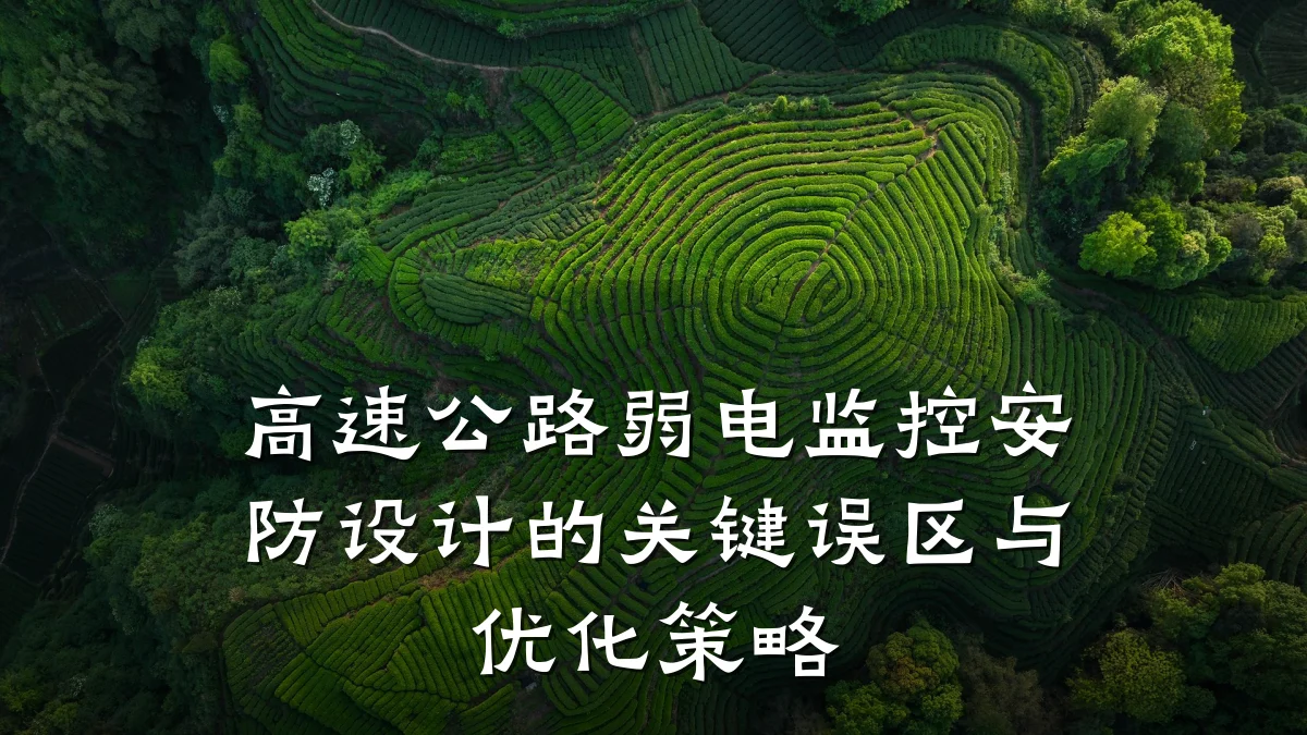 高速公路弱电监控安防设计的关键误区与优化策略