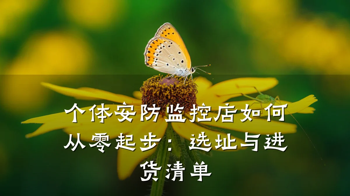 个体安防监控店如何从零起步:选址与进货清单