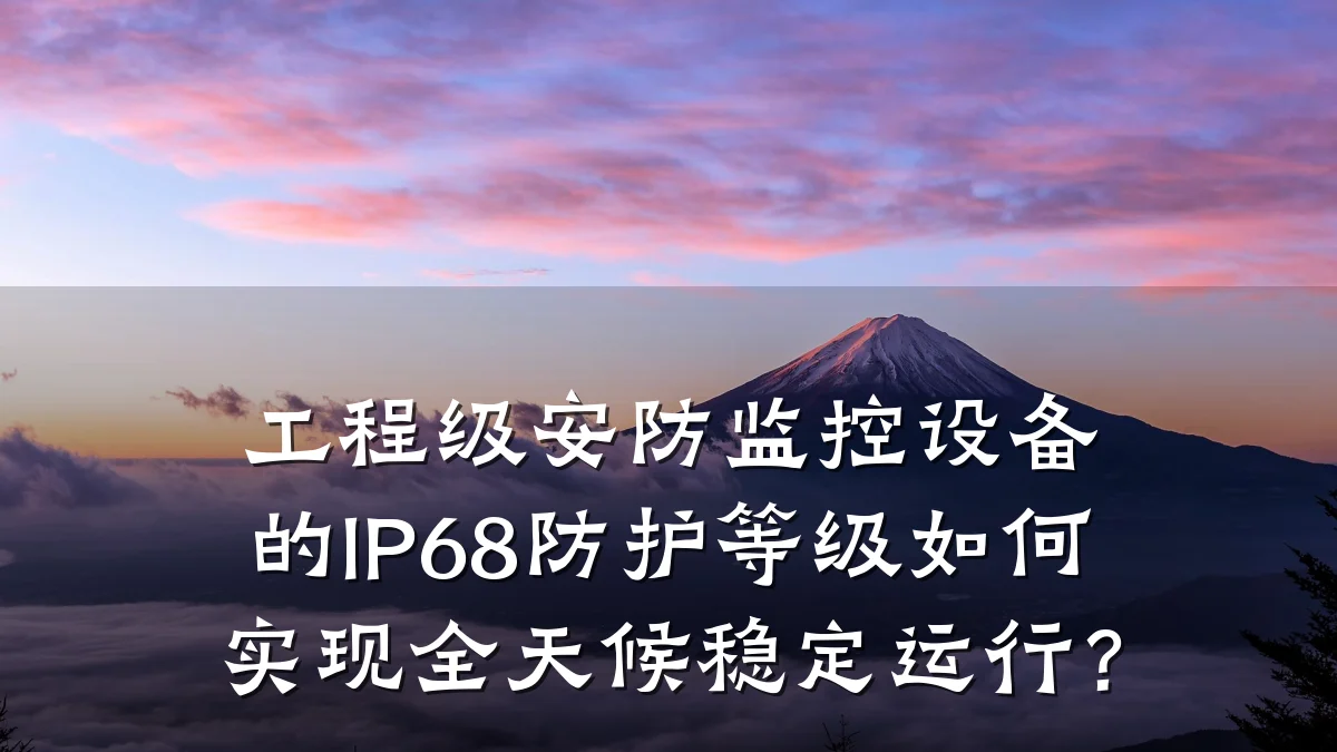 工程级安防监控设备的IP68防护等级如何实现全天候稳定运行?